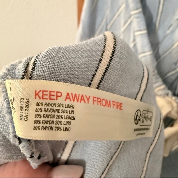 Free People No Rush Midi Asymmetrical Halter Dress in Blue Combo Size Medium - Picture 6 of 7